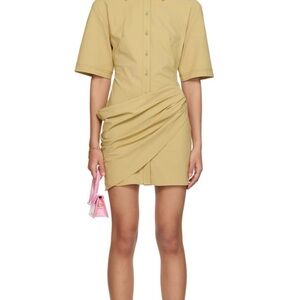 JACQUEMUS Khaki mini dress